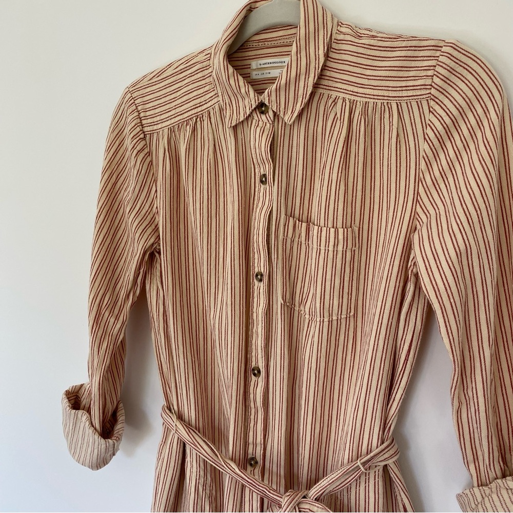 {Anthropologie} Striped Shirtdress - Picture 5 of 11